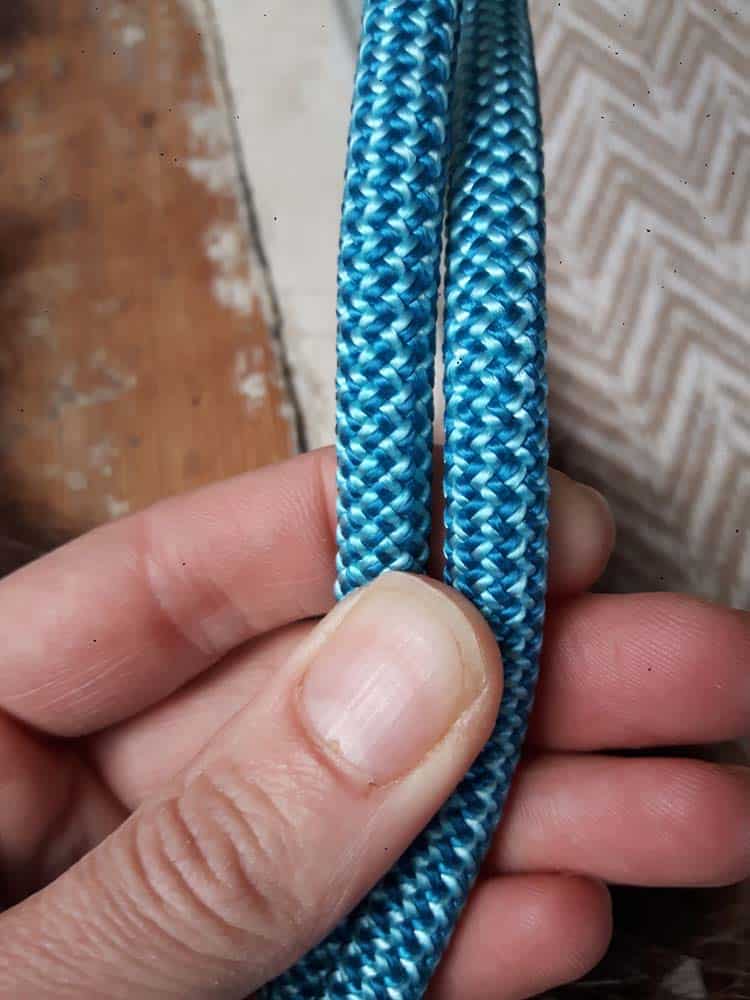Modré vlny, lano, 8mm. Světle modrá, tyrkysová.