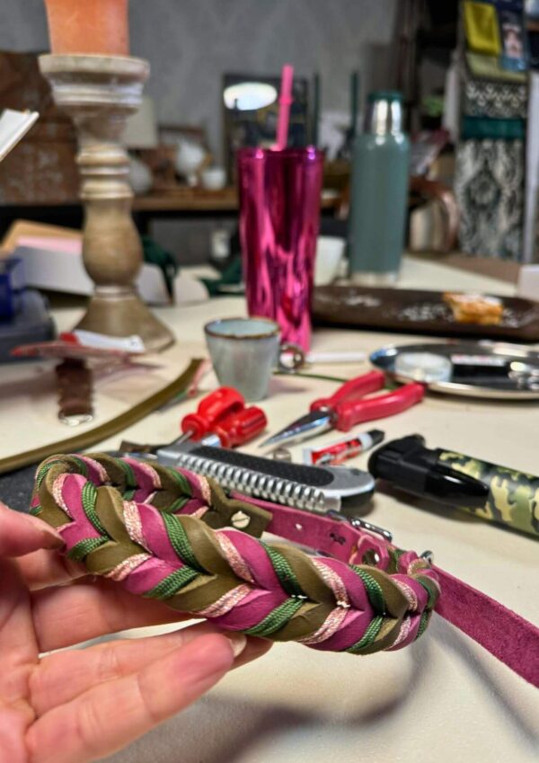 Workshop výroby obojků Workshop výroby obojků, kožený proplétaný obojek