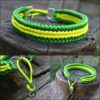 Paracordový obojek, vzor India, Barva Neon green & Neon yellow