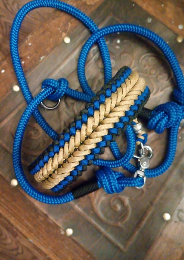 Paracordový obojek Paracordový obojek, vzor India, Barva Blue & Gold