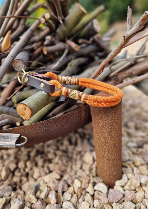 Psí obojek Lanový obojek a přepínací vodítko v oranžové barvě z kolekce Jsem Hogofogo, model Foxy Fairytail